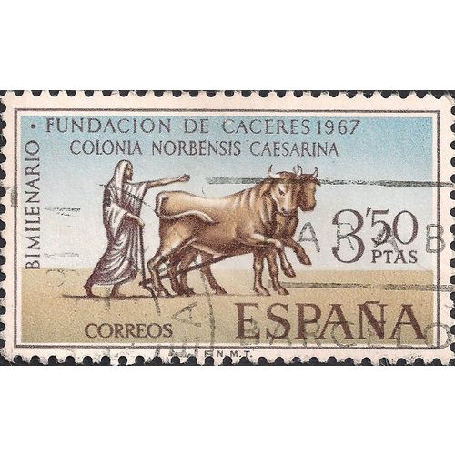SPAIN, 200th anniversary Caceres, brown 1967, 3.50 Ptas