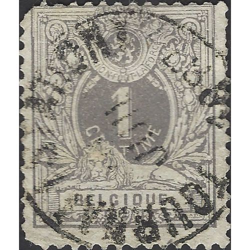 BELGIUM, Lion Couchant, grey 1884, 1c, #3