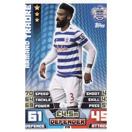 Match Attax 2014/2015 219 Armand Traore Queens Park Rangers