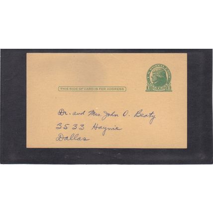 UX27 1c Thomas Jefferson (Inked/A) CV03666