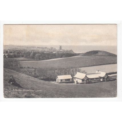View from the Golf Links Cromer Postcard Norfolk