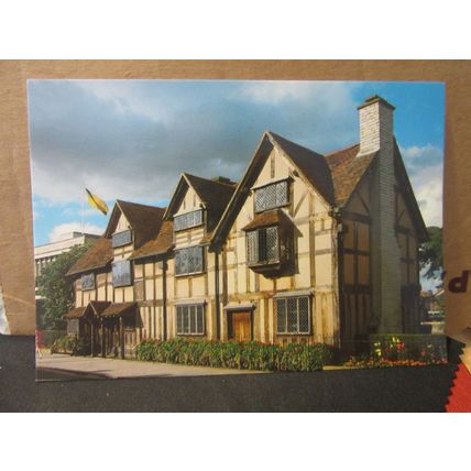 STRATFORD UPON-AVON unused postcard by Jarrold Shakespeare's birthplace =