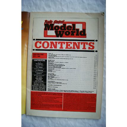 1988 Radio Control Model World Magazine - July + Plan for Starling Glider