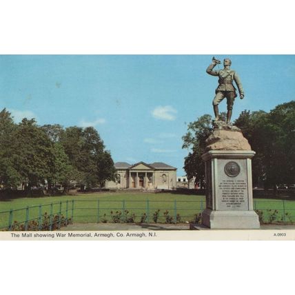 The Mall War Memorial County Armagh Irish Postcard