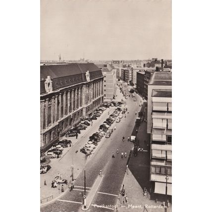 Rotterdam Meent 1950s Aerial Real Photo Dutch Postcard