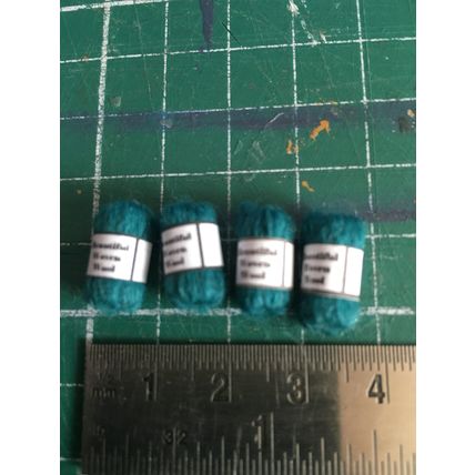 4 Balls of Jade Green Wool 1:12th Dolls House Miniature