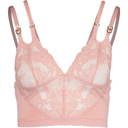 STELLA MCCARTNEY Blush Jersey Lace Cropped Top Bra (RARE & COLLECTABLE)