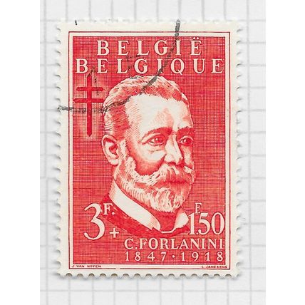 BELGIUM 1953 TUBERCULOSIS FUND CHARITY 3Fr C FORLANINI USED