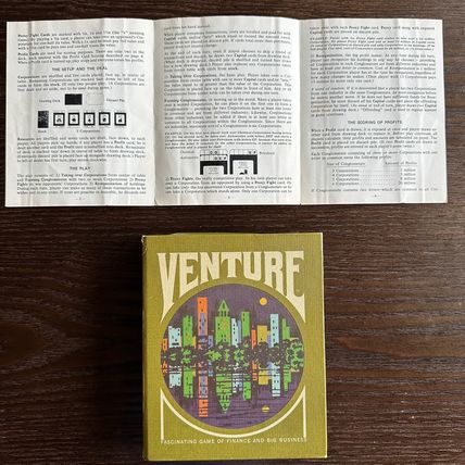 Venture Game of Finance & Big Business A 3M Gamette Card Game Vintage 1970