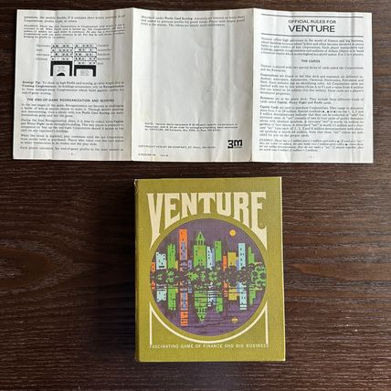 Venture Game of Finance & Big Business A 3M Gamette Card Game Vintage 1970