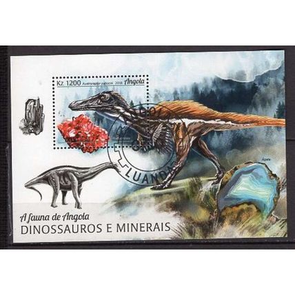 Angola 2018 bloc Austroraptor cabazai OBLITERE ( USED )