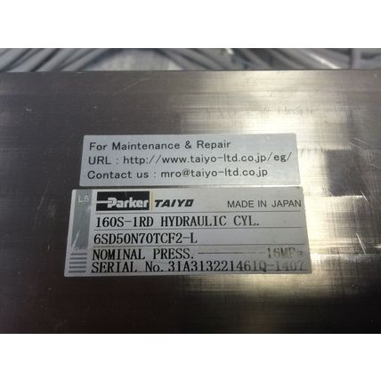 NEW PARKER TAIYO 160S-1RD 6SD50N70TCF2-L HYDRAULIC CYLINDER, 50mm-BORE,BS