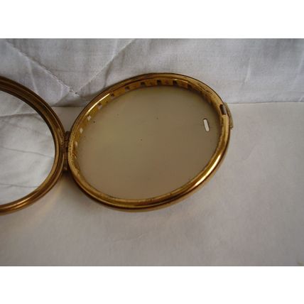 Vintage Stratton Geometric Cream Powder Compact 1970 Pattern