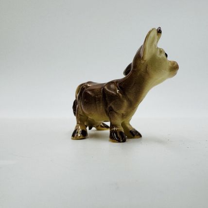 Retired Hagen Renaker Comical Jersey Cow Ceramic Painted Figurine