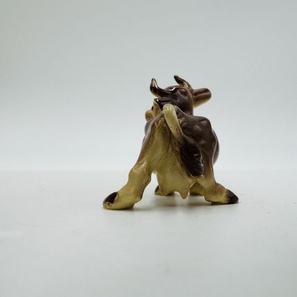 Retired Hagen Renaker Comical Jersey Cow Ceramic Painted Figurine