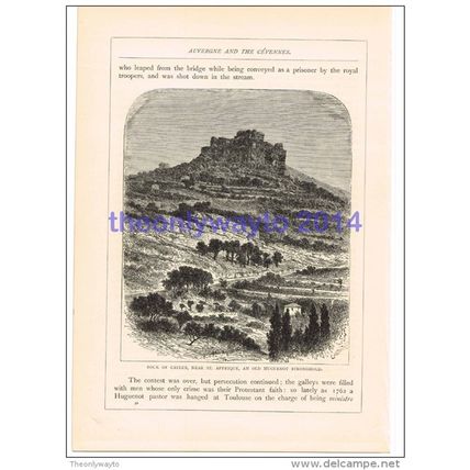 Rock of Caylus, near St Affrique, France, Book Illustration (Print), 1880