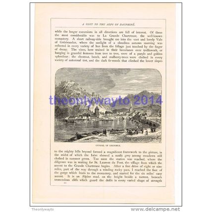 Citadel of Grenoble, France, Book Illustration (Print), 1880