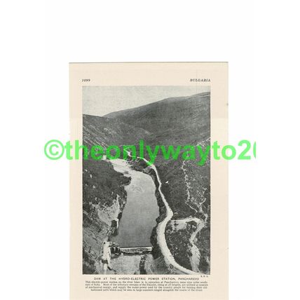 Dam at Pancharevo Nr Sophia, Bulgaria, Book Illustration, c1920