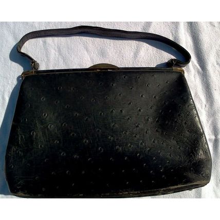 Vintage 1950's Black Hand Bag