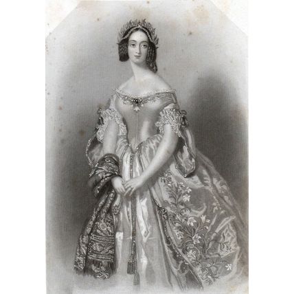 PRINCESS OF CAPUA 1841 William Henry Mote - Alfred Edward Chalon ENGRAVING