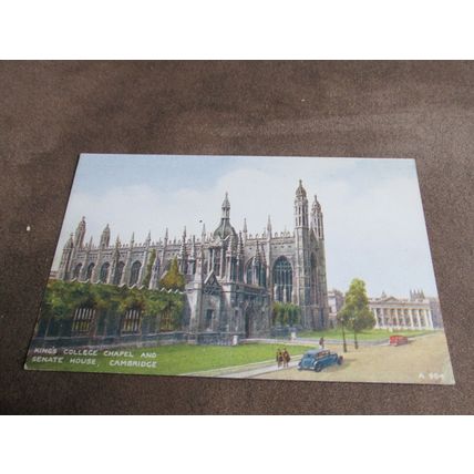 Valentines Postcard - Kings College, Cambridge - Artist Brian Gerald A904
