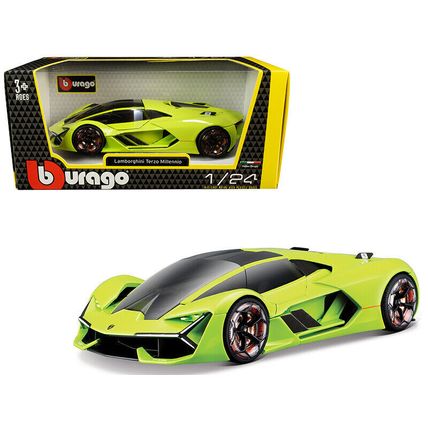 Lamborghini Terzo Millennio Lime Green with Black Top and Carbon Accents 1/24...