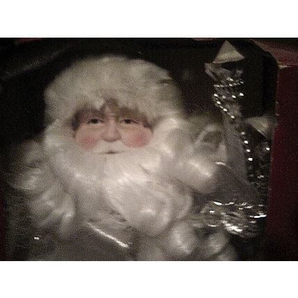 Christmas Santa white robes fiber optic 12V 12" tall