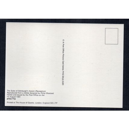 Elizabeth II - 1981 - 25p Duke of Edinburgh Award, PHQ Card 54 (d), Used