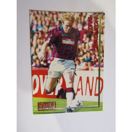 16. Steve Staunton Aston Villa Merlin Ultimate P. L 1995/96 Football Card (ef1)
