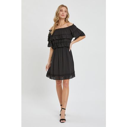 Women's Off Shoulder Ruffle Dress