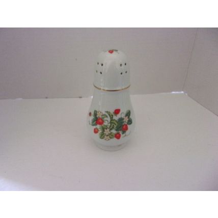 Vintage Avon Strawberry 22k Trim Porcelain Sugar Shaker 1978