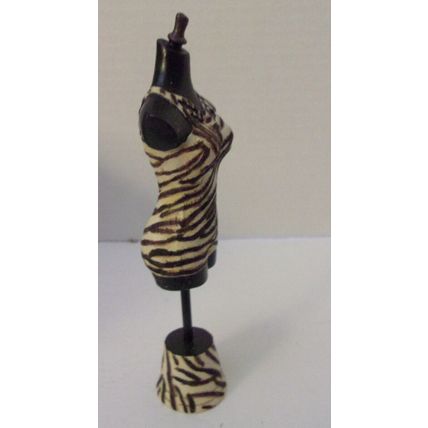 Town Square Dollhouse Miniatures Resin Dress& Form Zebra Striped Swimsuit 1:12