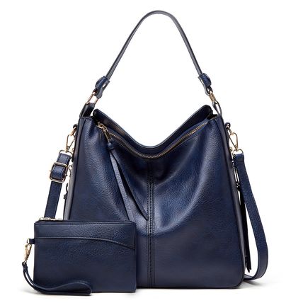 Handbags for Women Large Designer Ladies Hobo bag Two Piece Blue
