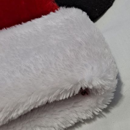 Mickey MOUSE SANTA HAT Ears Polka Dot Bow 21" Christmas Holiday Adult Cap