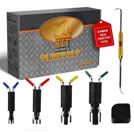 Hydraulic Seal Installation Tool Set – 6 Piece Seal Twistor Tool Including Two S