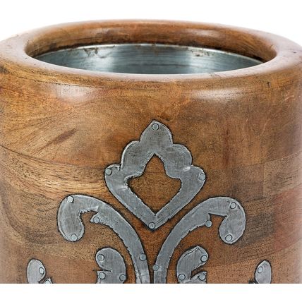 Heritage Collection Wood and Metal Inlay Wine Chiller