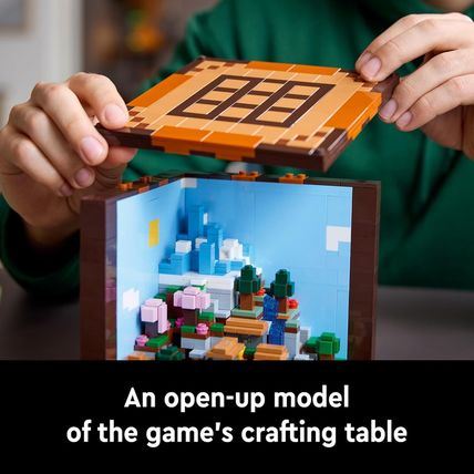LEGO Minecraft the Crafting Table, Collectible Video Game Building Set with Mine