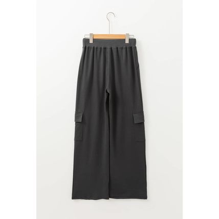 Carbon Grey Cargo Pockets Drawstring Sweatpants