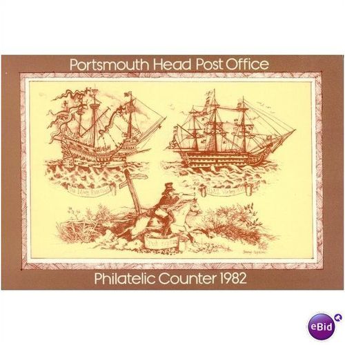 GB Postcard 1982 - Portsmouth, Hampshire, HPO Philatelic Counter