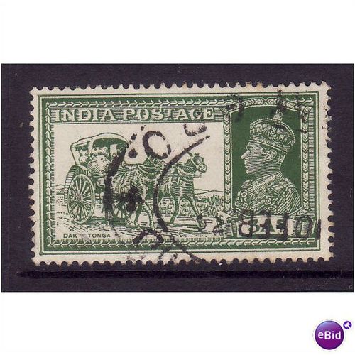 INDIA 1937 SG253 3a DAK TONGA FINE USED