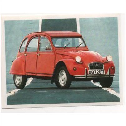 100 Great Cars of the World 1989 Euroflash Sticker #41 Citroen 2CV