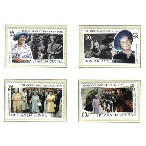 2000 TRISTAN DA CUNHA QUEEN MOTHERS 100th birthday SET MNH SG657-660