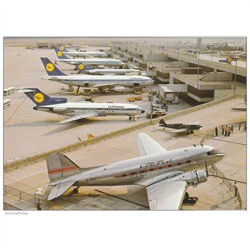 Frankfurt Main Airport Including Aircraft Postcard (A21914)