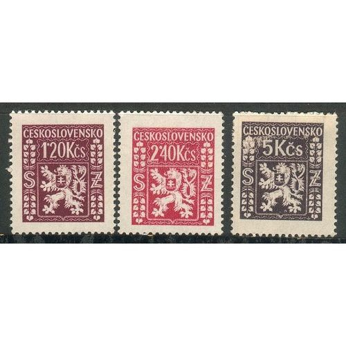 Czech stamps 1947 - SGO493 + O494 + O496 - Official stamps (unused)