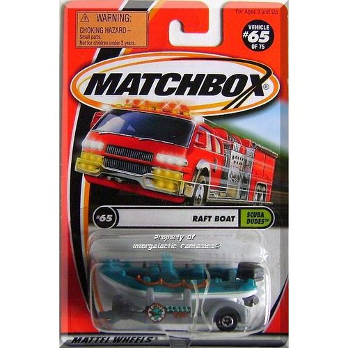 Matchbox - Raft Boat: Scuba Dudes #65/75 (2001) *Teal Edition*