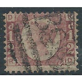 1870 SG48/9 1/2d Rose Plate 13 Good/Fine Used Check Letters "RD".