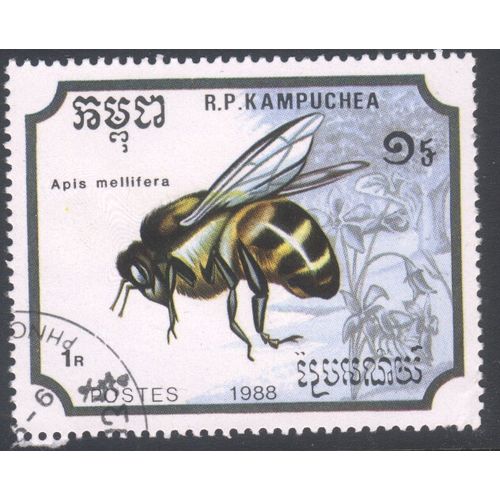 Kampuchea 1988 - SG925 - 1r - Honey Bee (Insects) - used