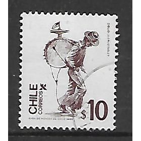 CHILE 1985 OCCUPATIONS 10p STREET ENTERTAINER SG 1026 FINE USED