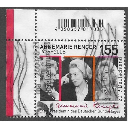 GER 2019 €1.55 'ANNEMARIE RANGER' FINE USED (EBID77-056)