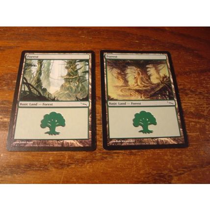 Magic The Gathering, MTG, 2- Cards, 1993-2003, FOREST, nm